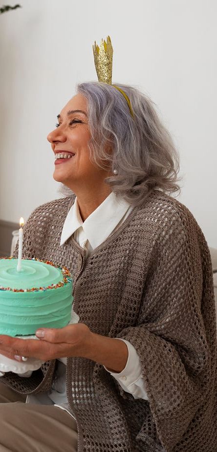 People celebrating a birthday together
